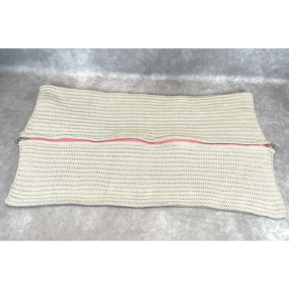 NWT Tildon Nordstrom Cable Knit Scarf Turtle Neck Warmer Beige Pink Zipper Cozy - Picture 6 of 8